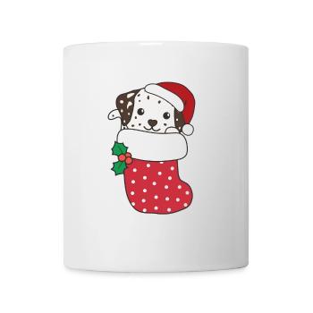 Cute dogs in Christmas socks for Christmas - Mug - white - Front