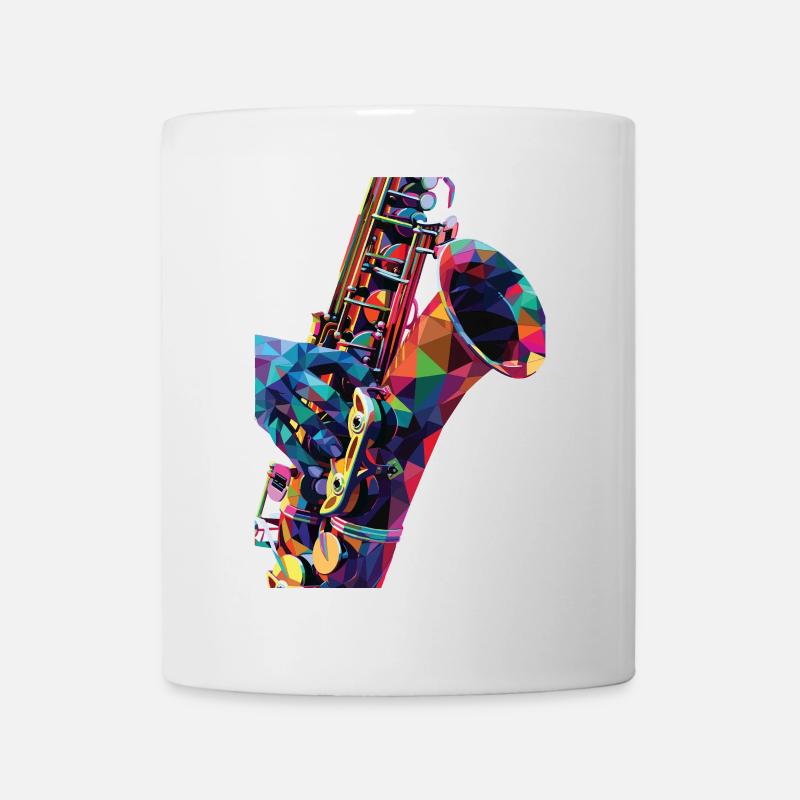Saxophon - Tasse - Weiß