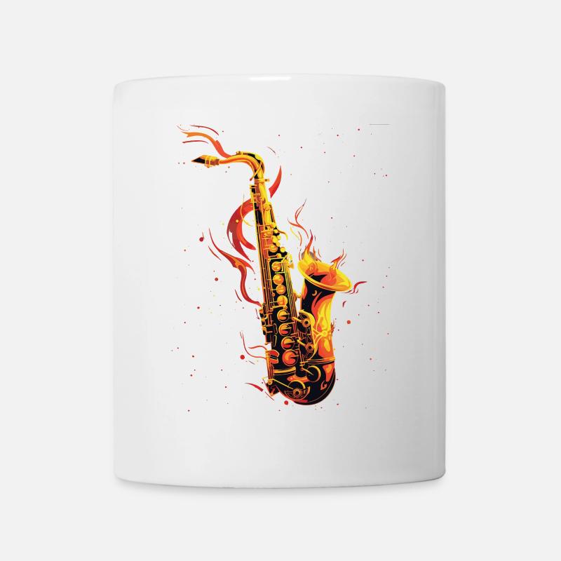 Saxophon - Tasse - Weiß