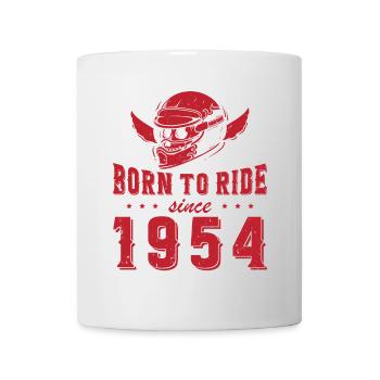 Born To Ride Since 1954 Biker Geschenk - Tasse - Weiß - Vorne