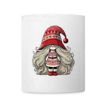 Christmas Gnome Woman Festive Gnome Girl - Mug - white - Front