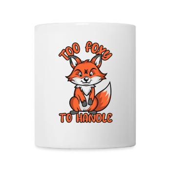 Zu fuchsig, um mit Rotfuchs Canidae Caninae Fuchs umzugehen - Tasse - Weiß - Vorne