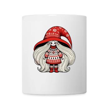 Christmas gnome in Scandinavian style - Mug - white - Front
