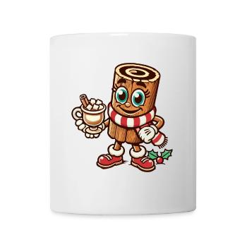 Heiße Schokolade Mit Zimt Weihnachten Cartoon - Tasse - Weiß - Vorne