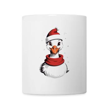 Canard de Noël avec chapeau de Noël - Mug blanc - blanc - Devant