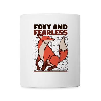 Fuchsige Und Furchtlose Caninae Rotfuchs Canidae Fuchs - Tasse - Weiß - Vorne