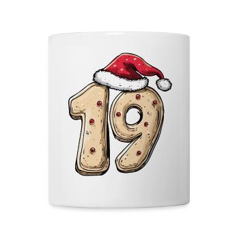 19 Number Christmas Cookie - Mug - white - Front