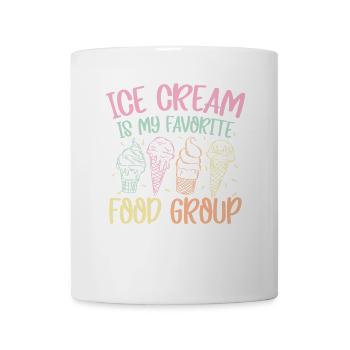 cream is my favorite food - Tasse - Weiß - Vorne