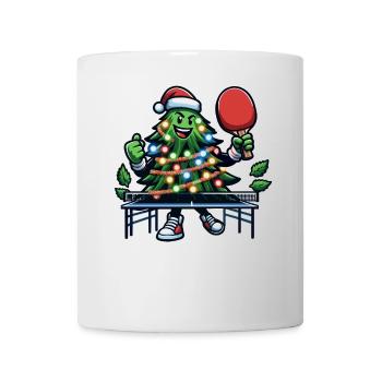 Ping Pong Arbre de Noël Costume Arbre de Noël Père Noël - Mug blanc - blanc - Devant