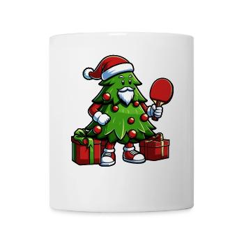 Tischtennis Weihnachtsbaum Kostüm Tannenbaum - Tasse - Weiß - Vorne
