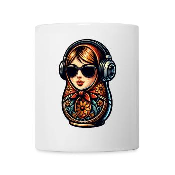 Russian Matroschka Musik Russland Russische - Tasse - Weiß - Vorne