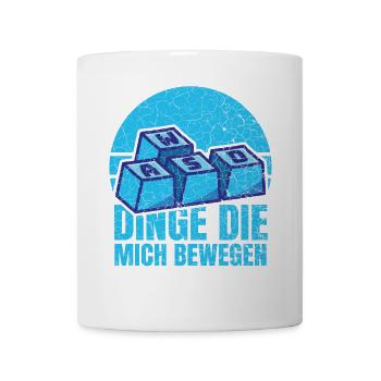 Dinge, die mich bewegen Gaming retro für Zocker - Tasse - Weiß - Vorne