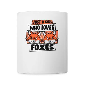 Fille qui aime les renards Caninae Renard roux Canidés renard - Mug blanc - blanc - Devant