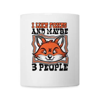 I Like Foxes And Maybe 3 People Canidae Caninae - Mug - white - Front
