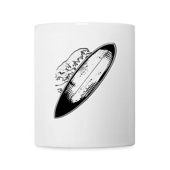 Surfbrett - Tasse - Weiß - Vorne