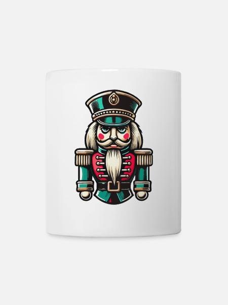 Weihnachtlicher Nussknacker Illustration - Tasse - Weiß