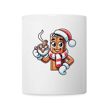 Hot Chocolate With Cinnamon Cartoon Christmas - Mug - white - Front