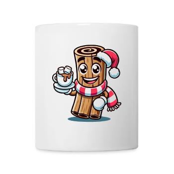 Heiße Schokolade Mit Zimt Cartoon Weihnachtlich - Tasse - Weiß - Vorne