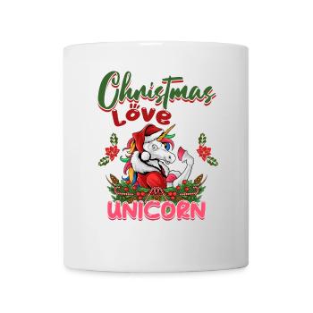 Einhorn Pferde Reitern Weihnachen Liebe Reiten - Tasse - Weiß - Vorne