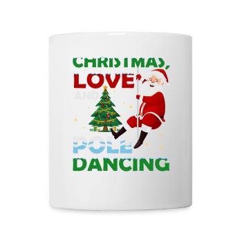 Danseuse de pole, Pole dance, Noël, Amour - Mug blanc - blanc - Devant