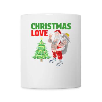 Heavy Hard Metal Weihnachten, Liebe Rock 'n' Roll - Tasse - Weiß - Vorne
