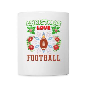College Football Spieler Team Weihnachten Liebe - Tasse - Weiß - Vorne