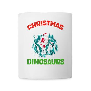 Dino Garçon Garçon Enfants Noël Amour Dinosaure - Mug blanc - blanc - Devant