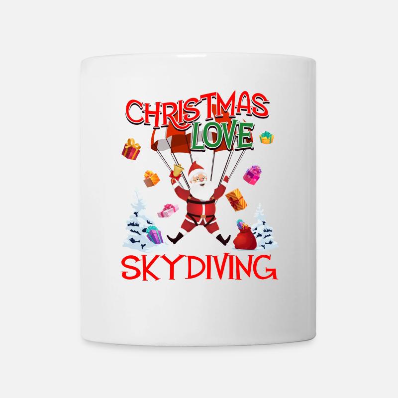 Parachutisme Parachutisme Noël Amour et parachutisme - Mug blanc - blanc