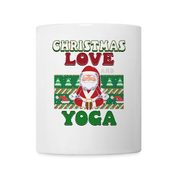 Yogini Yoga Meditation Weihnachten, Liebe und Yoga - Tasse - Weiß - Vorne