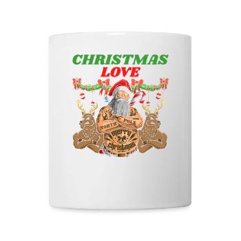 Heavy Hard Metal Weihnachten, Liebe Rock 'n' Roll - Tasse - Weiß - Vorne