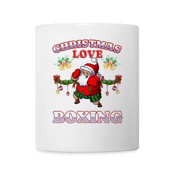 Christmas Love Boxing Boxer Weihnachtsgeschenk - Tasse - Weiß - Vorne