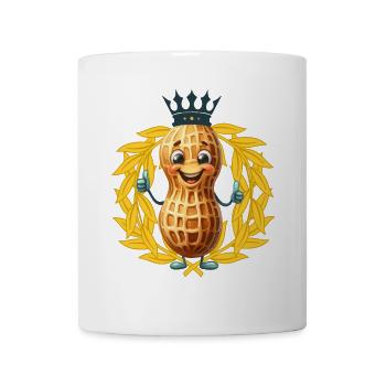 Erdnuss Sieger Gewinner Sieg Lorbeerkranz - Tasse - Weiß - Vorne