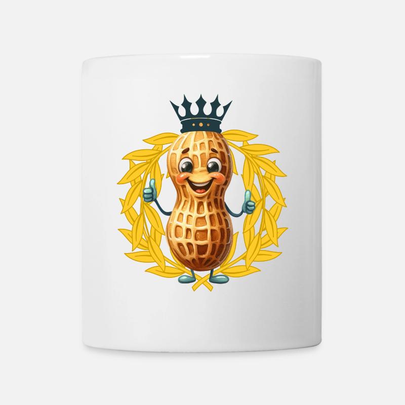 Erdnuss Sieger Gewinner Sieg Lorbeerkranz - Tasse - Weiß