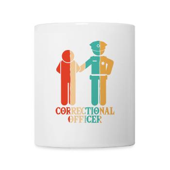 Retro Prison Guard Police Officer Corrections - Mug - white - Front