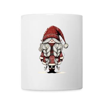Niedlicher Weihnachtself Im Skandinavischen Stil - Tasse - Weiß - Vorne