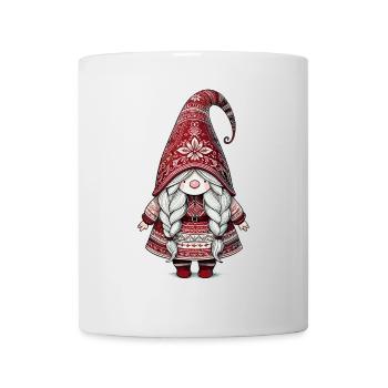 Cute Christmas elf in scandinavian style - Mug - white - Front