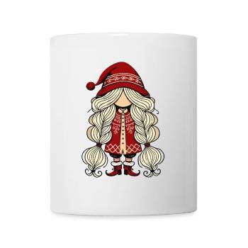 Christmas gnome in Scandinavian style - Mug - white - Front