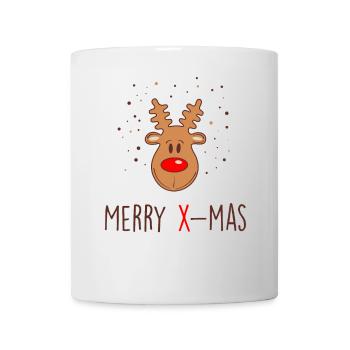 Rentier Merry X-mas - Christmas Humor - Tasse - Weiß - Vorne