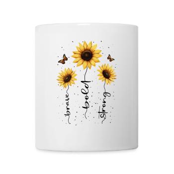 Fleurs d’été Fleur Inspiration Dicton de motivation - Mug blanc - blanc - Devant