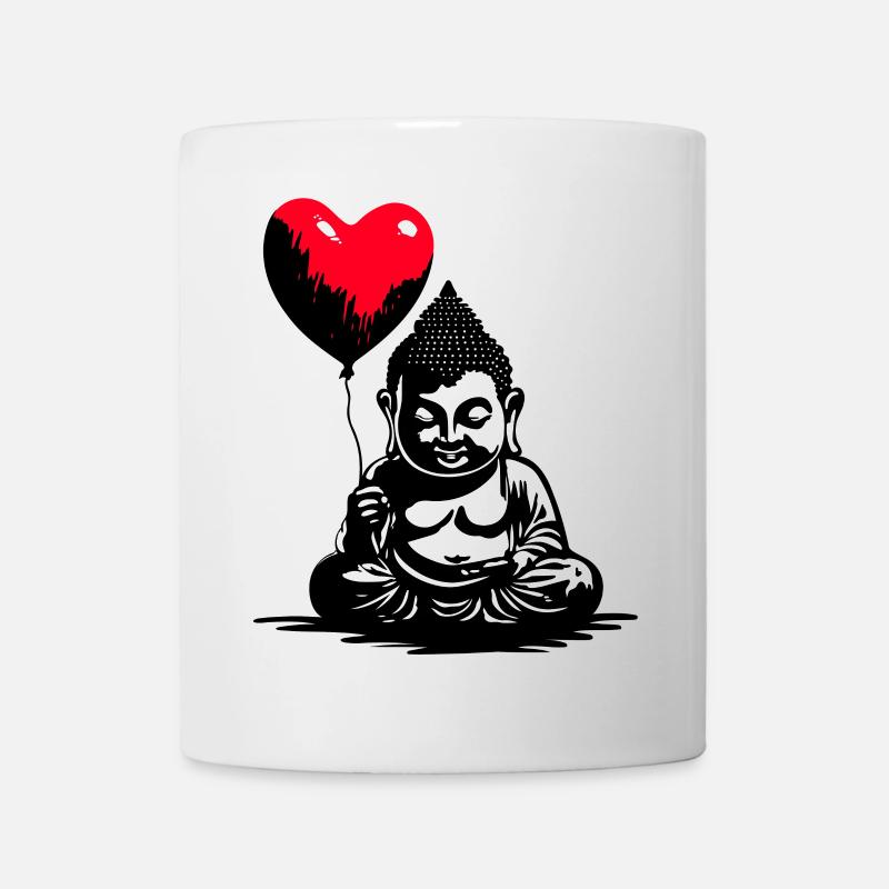 Ballon Bouddha avec Cœur - Heartful Creatures - Mug blanc - blanc