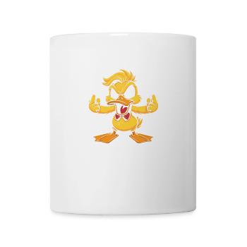 grossier drôle disant « Duck You » Tenue - Mug blanc - blanc - Devant