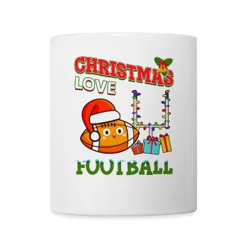 College Football Spieler Team Weihnachten Liebe - Tasse - Weiß - Vorne