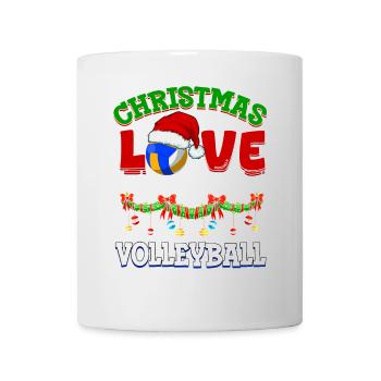 Joueur de volley-ball équipe club Noël, amour - Mug blanc - blanc - Devant