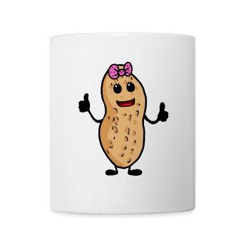 Cacahuètes Cacahuètes Noix Pouces en l’air Gagnant Gagnant - Mug blanc - blanc - Devant