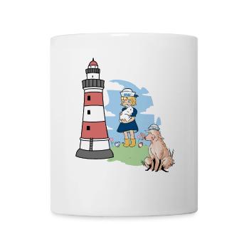 Lighthouse Sheep Maritime Kids Child Girl - Mug - white - Front