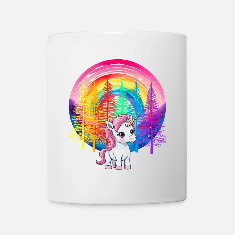 Regenbogen Einhorn Einhörner Kinder Kind - Tasse - Weiß
