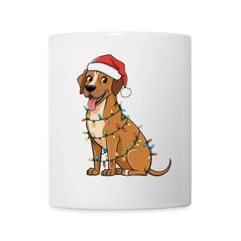 Rhodesian Ridgeback Christmas Lights Xmas Dogs - Mug - white - Front