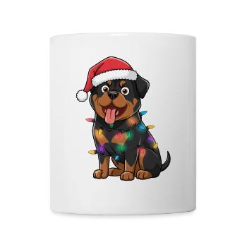 Rottweiler Christmas Lights Xmas Dogs Gifts - Tasse - Weiß - Vorne