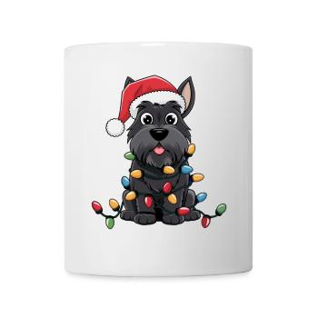 Scottish Terrier Noël Lumières Noël Chiens Cadeaux - Mug blanc - blanc - Devant
