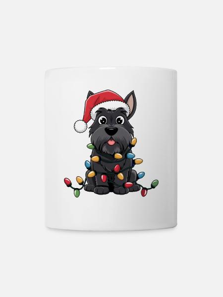 Scottish Terrier Christmas Lights Xmas Dogs Gifts - Tasse - Weiß